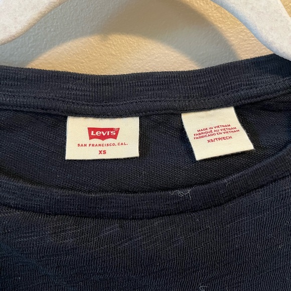 Levi's Lightweight slub top in black size xs - Picture 4 of 5